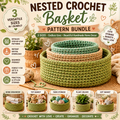 Bernat Three Crochet Nesting Baskets Pattern