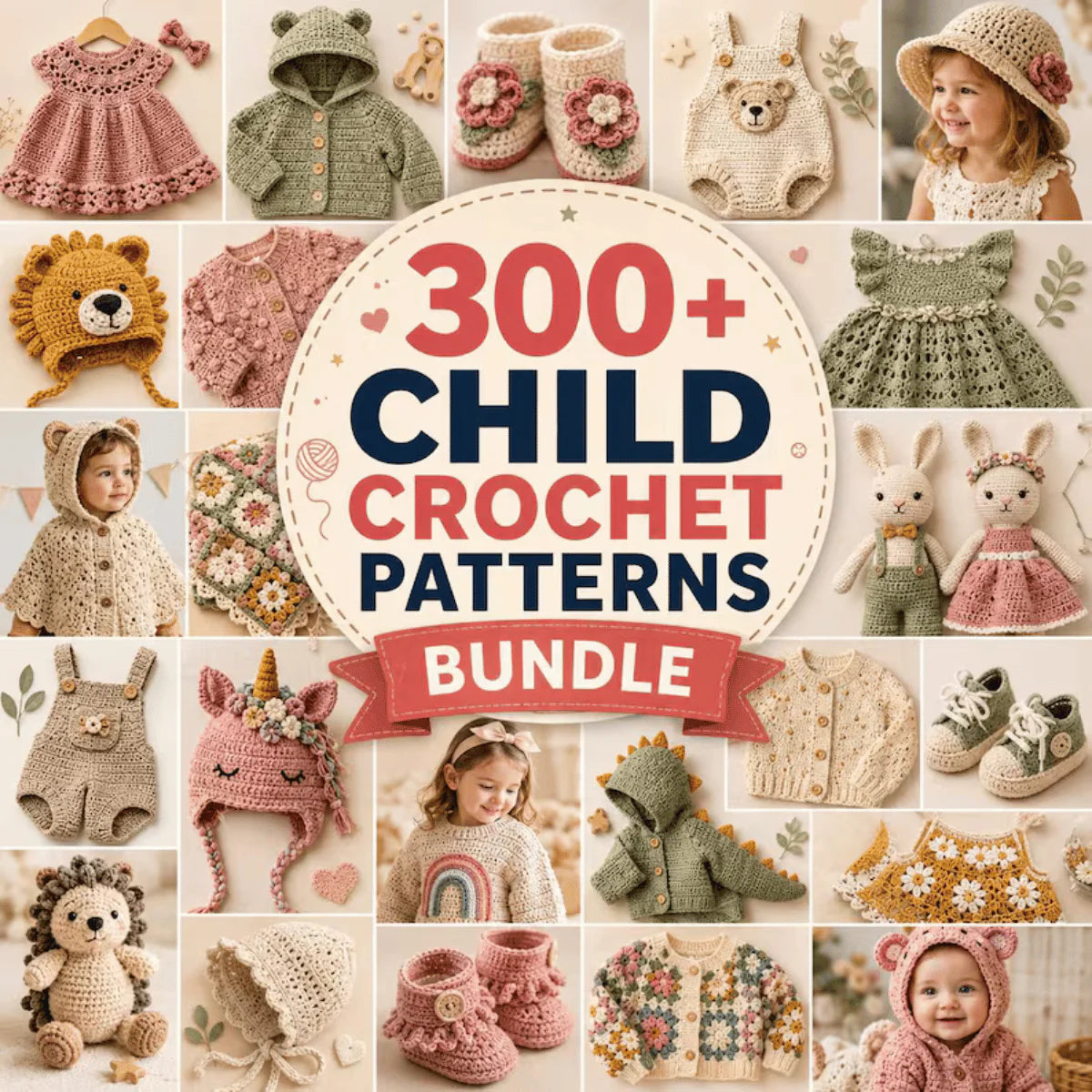 300+ Child Crochet Pattern Bundle