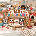 140 Dog Crochet Pattern Bundle PDF – Puppy Amigurumi Mega Collection