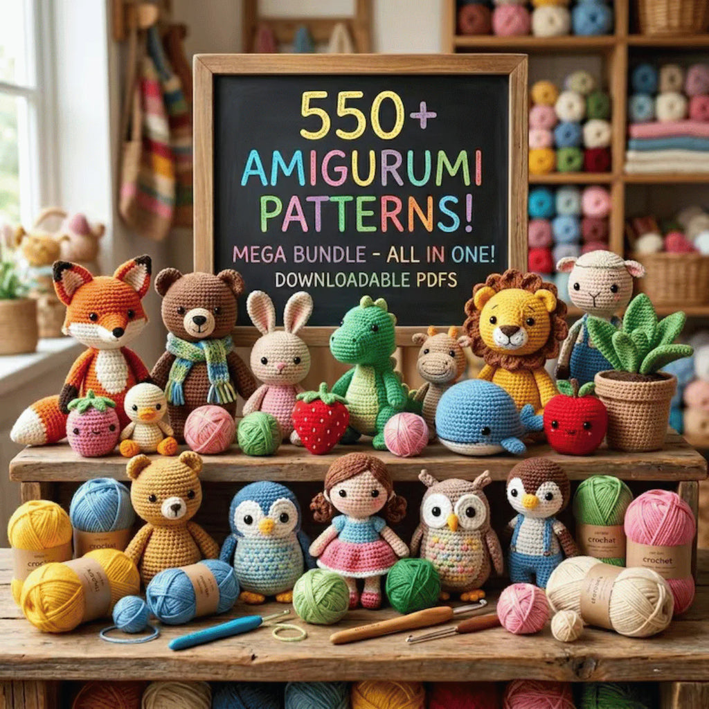 550+ Amigurumi Crochet Patterns Bundle – Ultimate Plushie & Toy PDF Collection