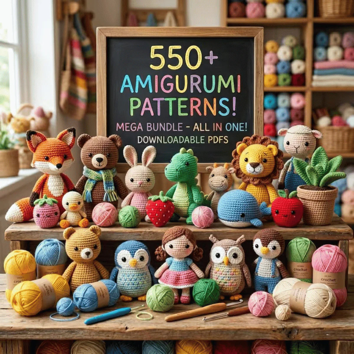550+ Amigurumi Crochet Patterns Bundle – Ultimate Plushie & Toy PDF Collection