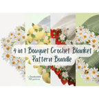 Bouquet Blanket Crochet Pattern Bundle – Floral Afghan & Granny Square PDF Collection