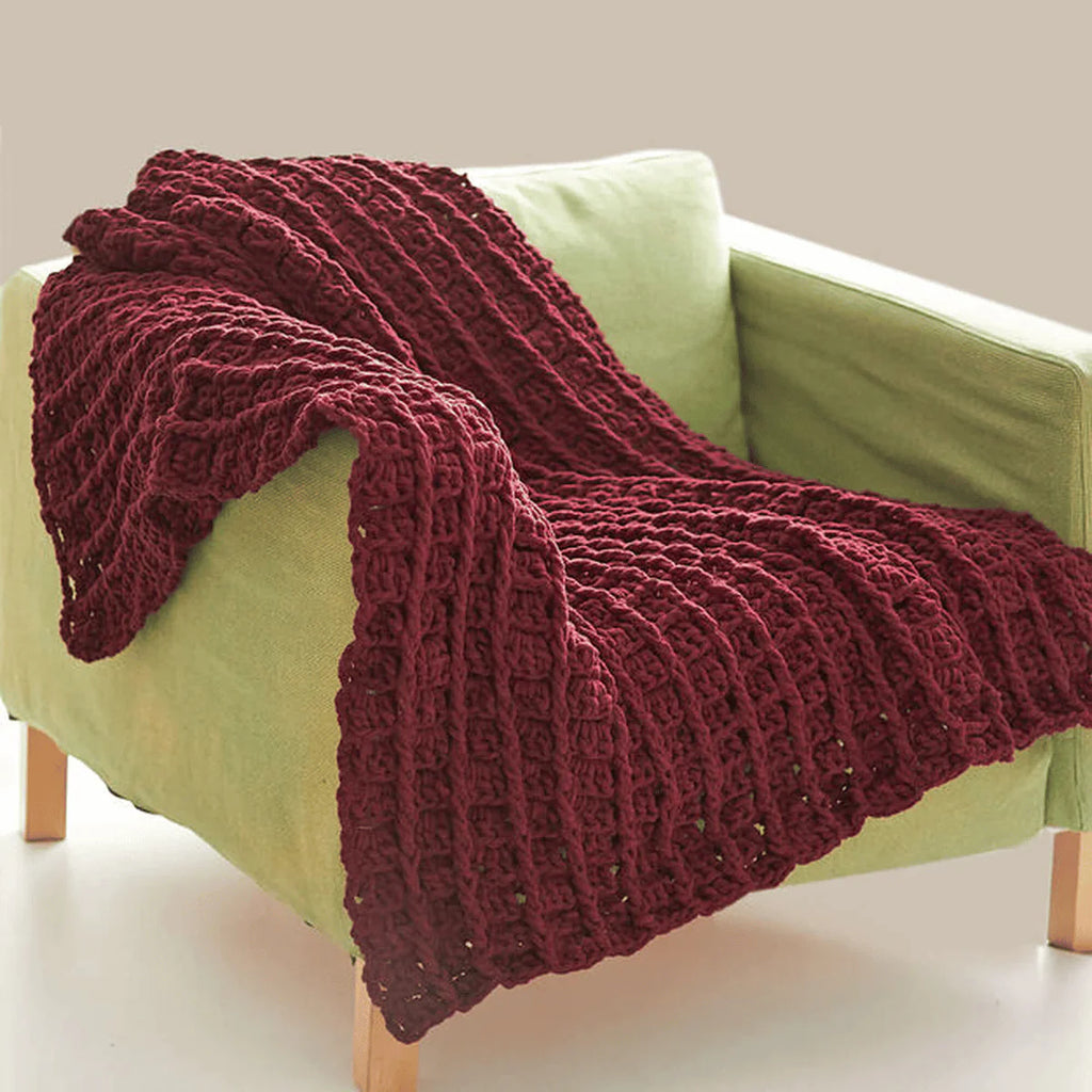 Bernat Bricks Crochet Blanket Pattern – Chunky Textured Afghan PDF