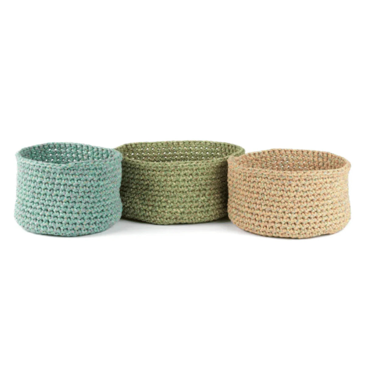 Bernat Three Crochet Nesting Baskets Pattern