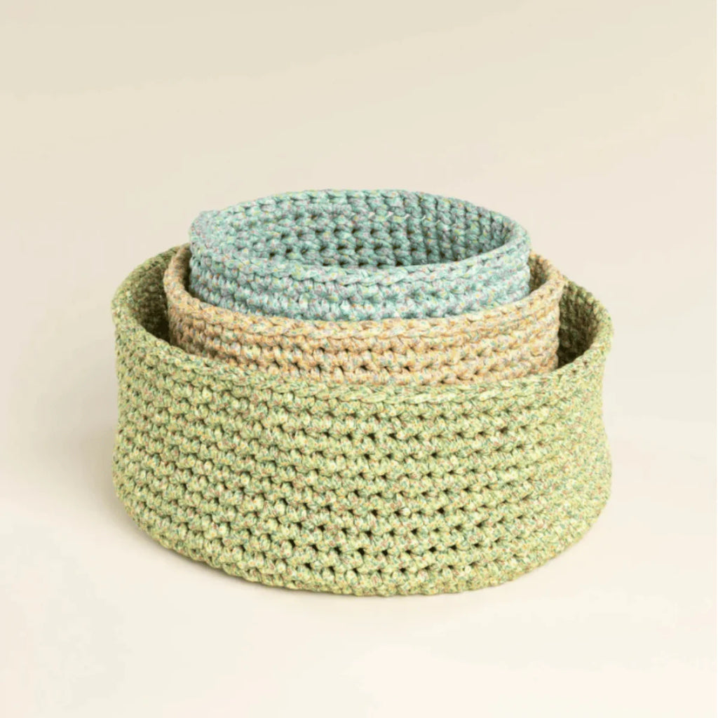 Bernat Three Crochet Nesting Baskets Pattern