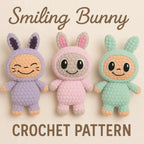 Labubu Bunny Crochet Pattern PDF – Cute Kawaii Amigurumi Bunny Doll