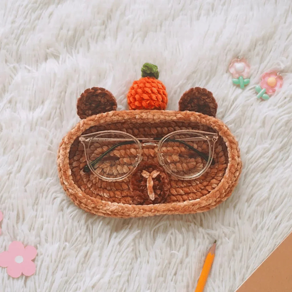 Kawaii Glasses Holders Crochet Pattern PDF – Cute Animal Eyeglass Stand Tutorial