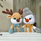 3-in-1 Amigurumi Crochet Pattern – Penguin, Snowman & Reindeer PDF Pattern