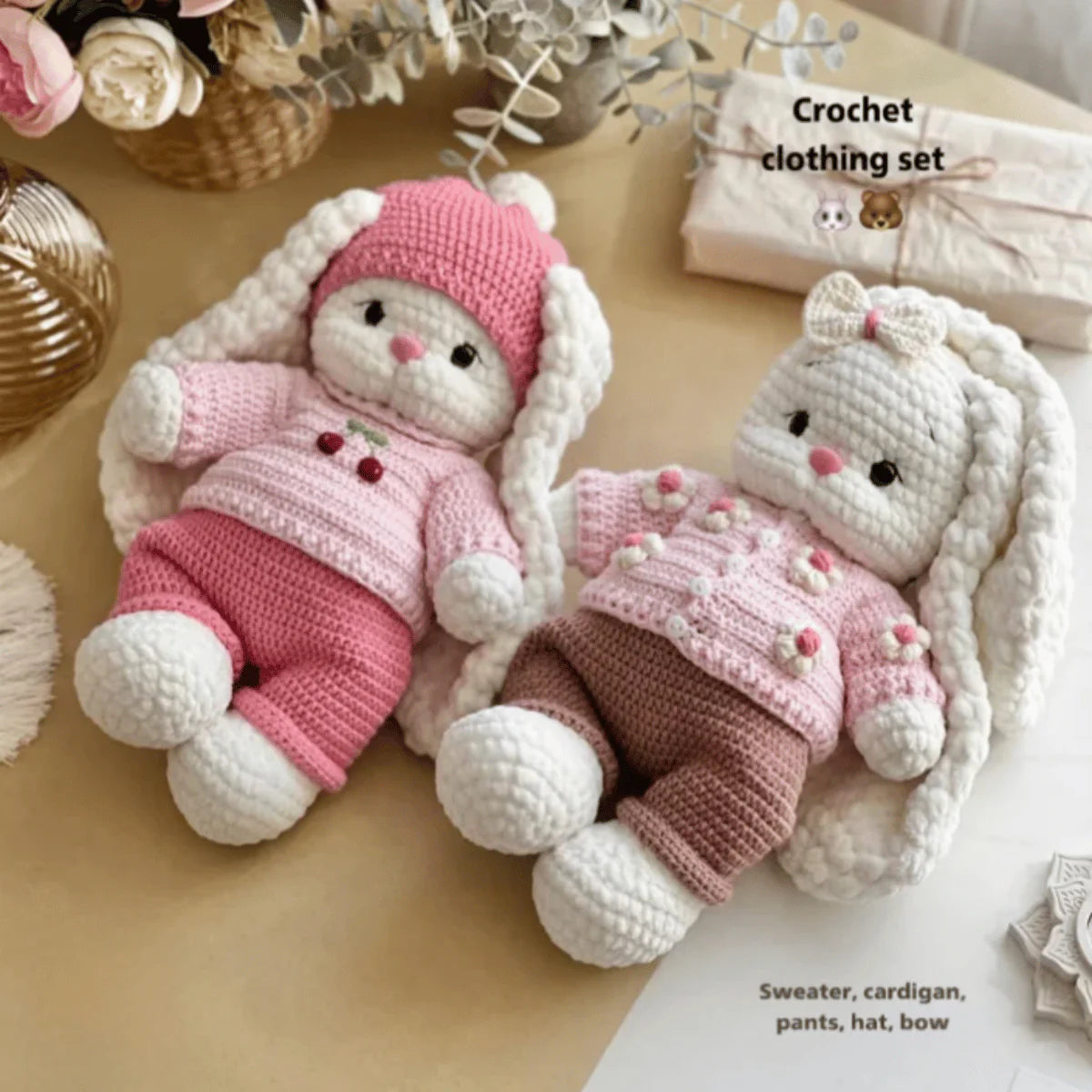 Bella Bunny Outfit Amigurumi Crochet Pattern PDF Toy & Clothes Tutorial