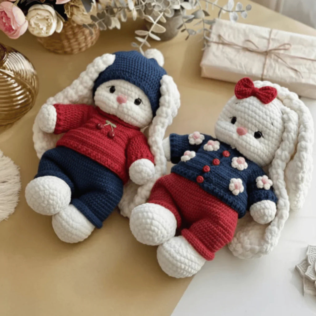 Bella Bunny Outfit Amigurumi Crochet Pattern PDF Toy & Clothes Tutorial