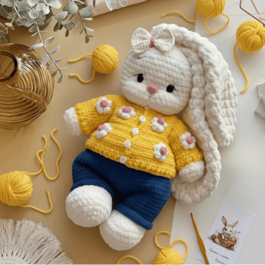 Bella Bunny Outfit Amigurumi Crochet Pattern PDF Toy & Clothes Tutorial