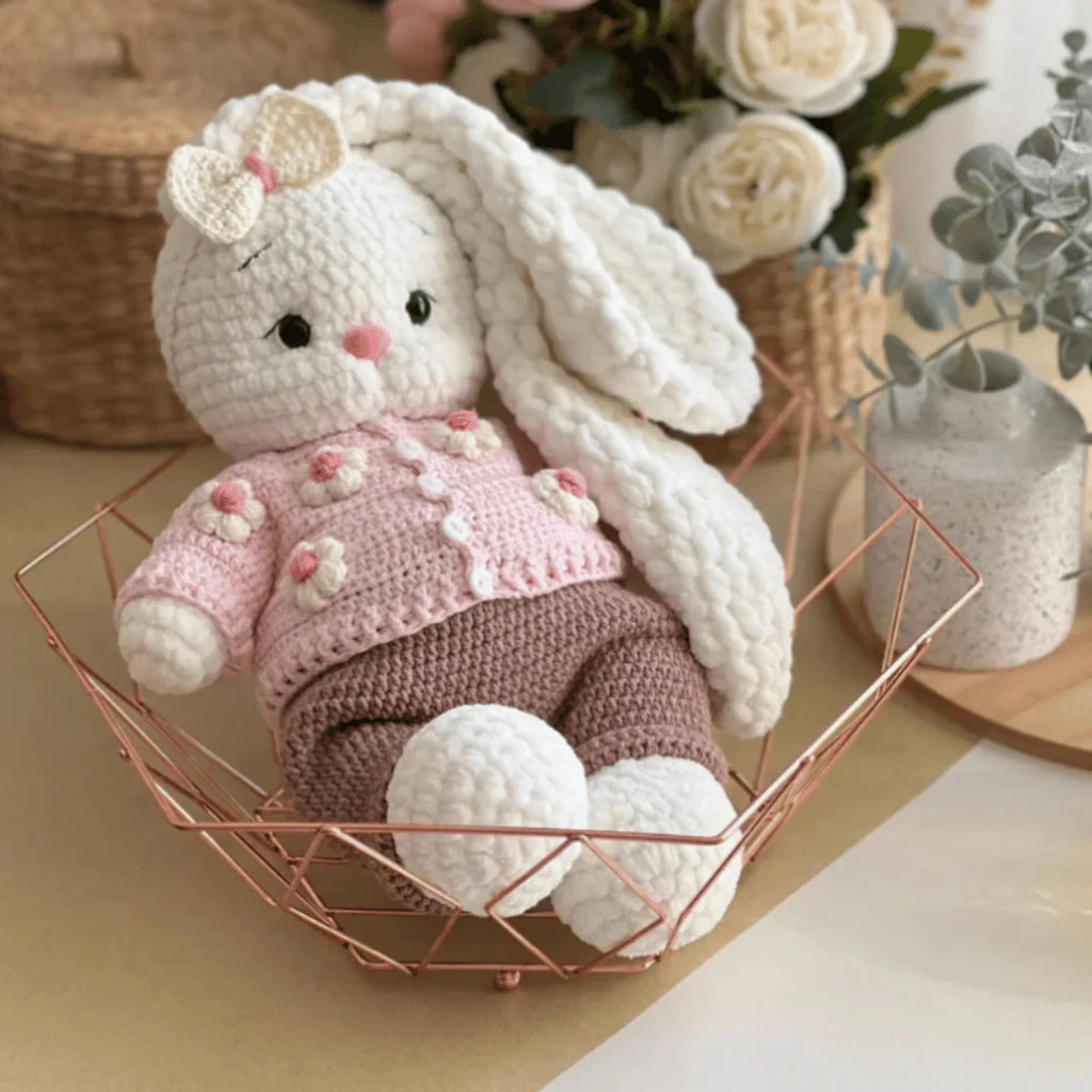 Bella Bunny Outfit Amigurumi Crochet Pattern PDF Toy & Clothes Tutorial