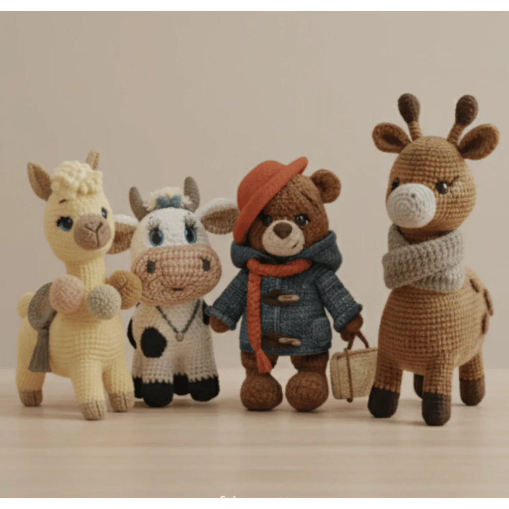 Forest Friends Amigurumi Crochet Pattern Bundle PDF Woodland Animal Toy Set