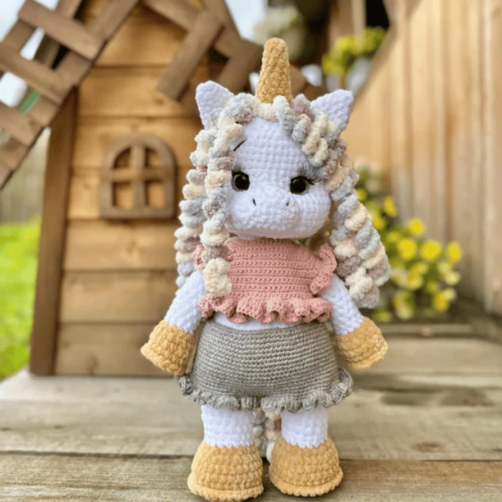 2-in-1 Unicorn & Horse Amigurumi Crochet Pattern PDF with Clothes Tutorial