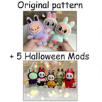 Labubu 5-in-1 Halloween Crochet Outfits PDF Doll Clothes Pattern Bundle