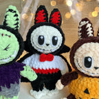 Labubu 5-in-1 Halloween Crochet Outfits PDF Doll Clothes Pattern Bundle