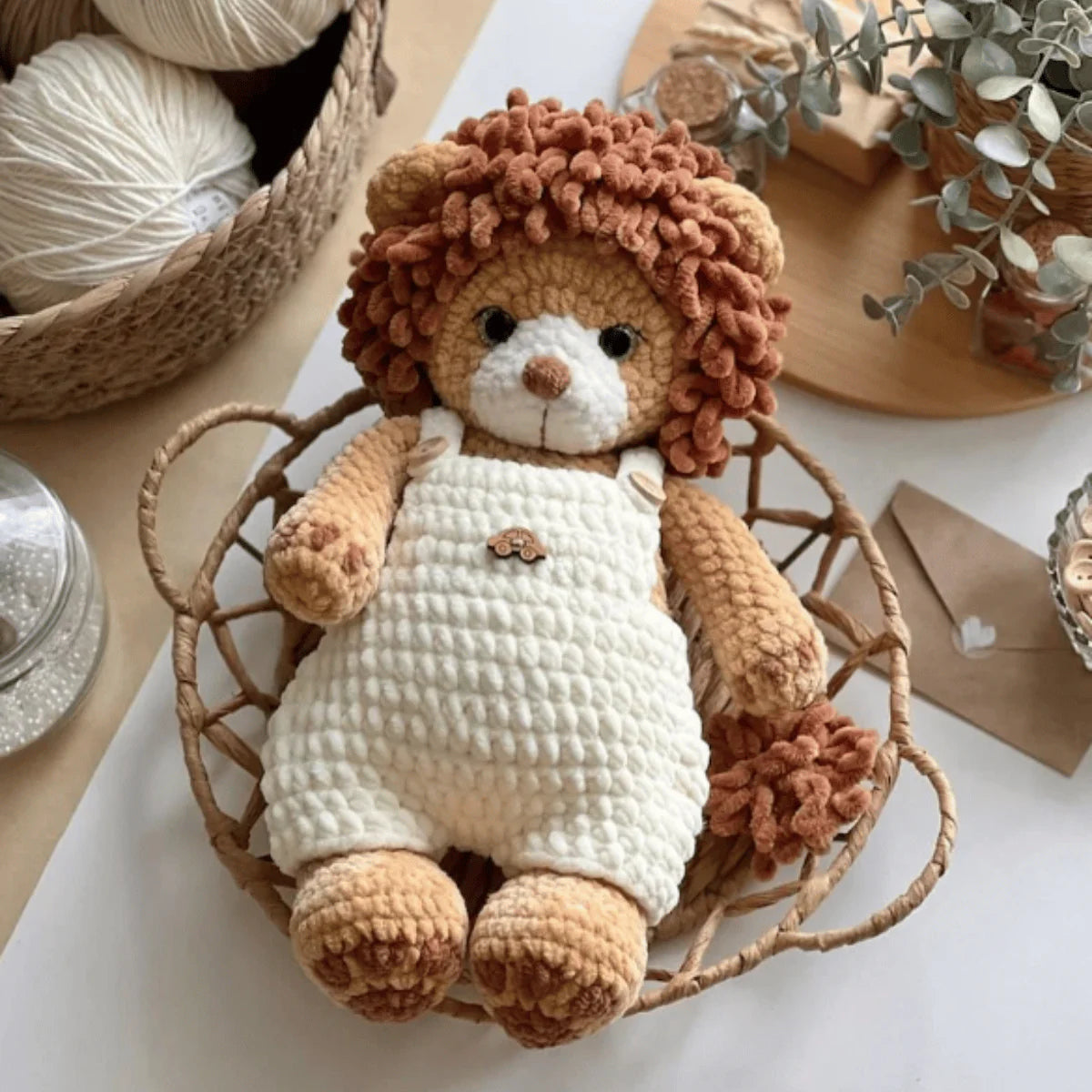 Lion Crochet Pattern with Outfit PDF Amigurumi Plush Toy Tutorial