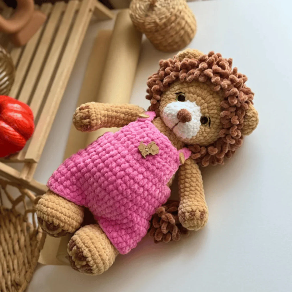 Lion Crochet Pattern with Outfit PDF Amigurumi Plush Toy Tutorial