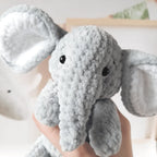Elephant Amigurumi Crochet Pattern PDF Plush Safari Animal Tutorial