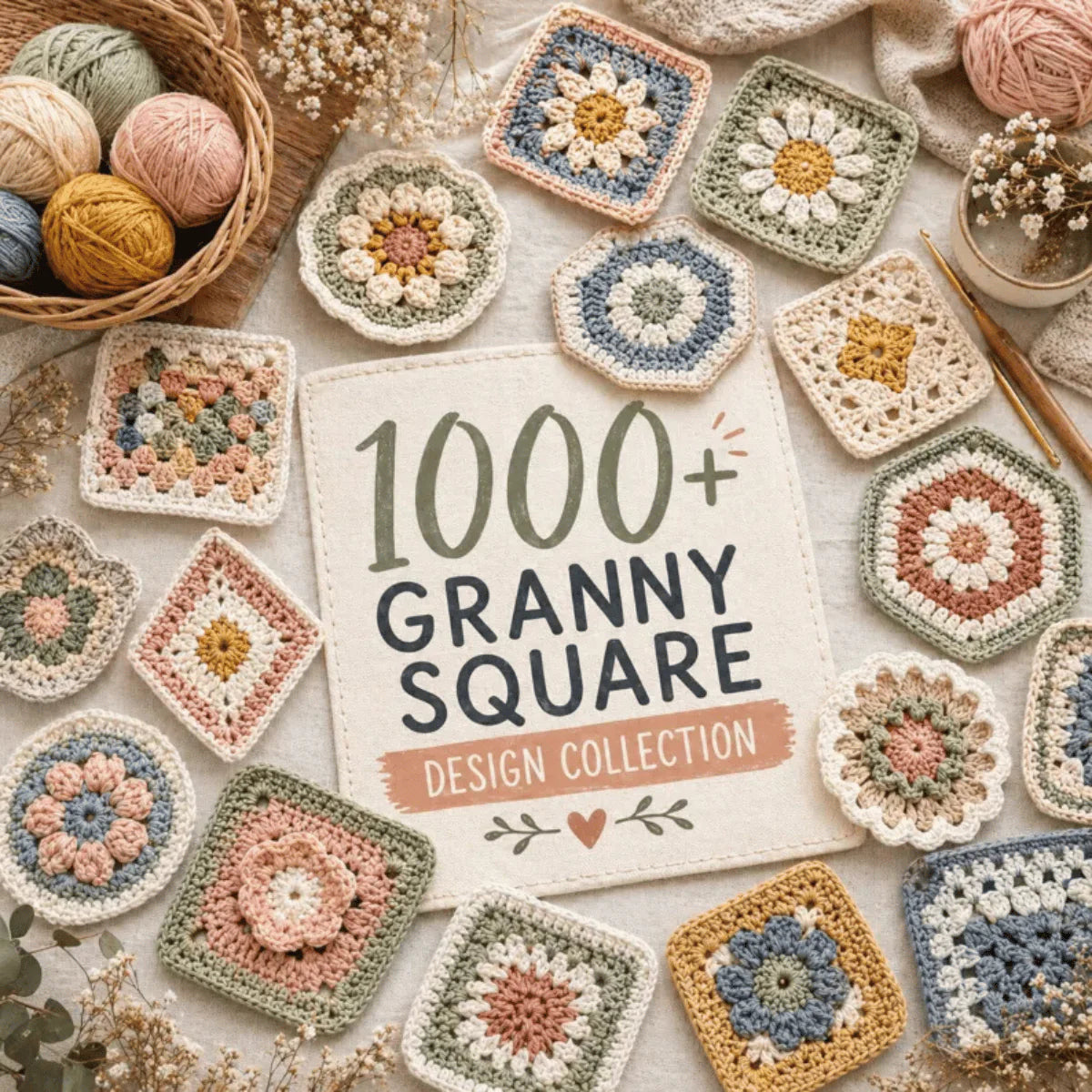 1000 Granny Square Crochet Patterns Mega Bundle – Ultimate PDF Crochet Collection