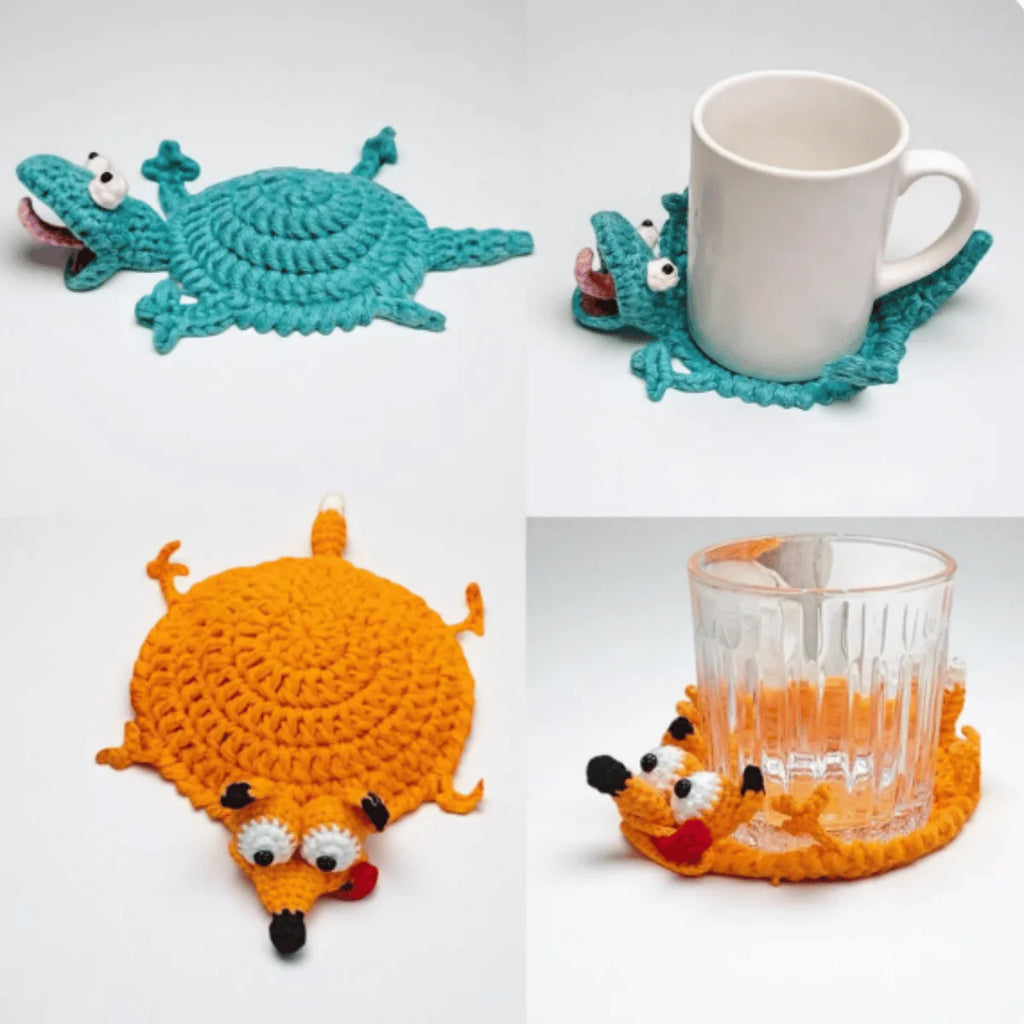 Crochet Coaster Pattern Bundle – Cute Handmade Mug Rug Set