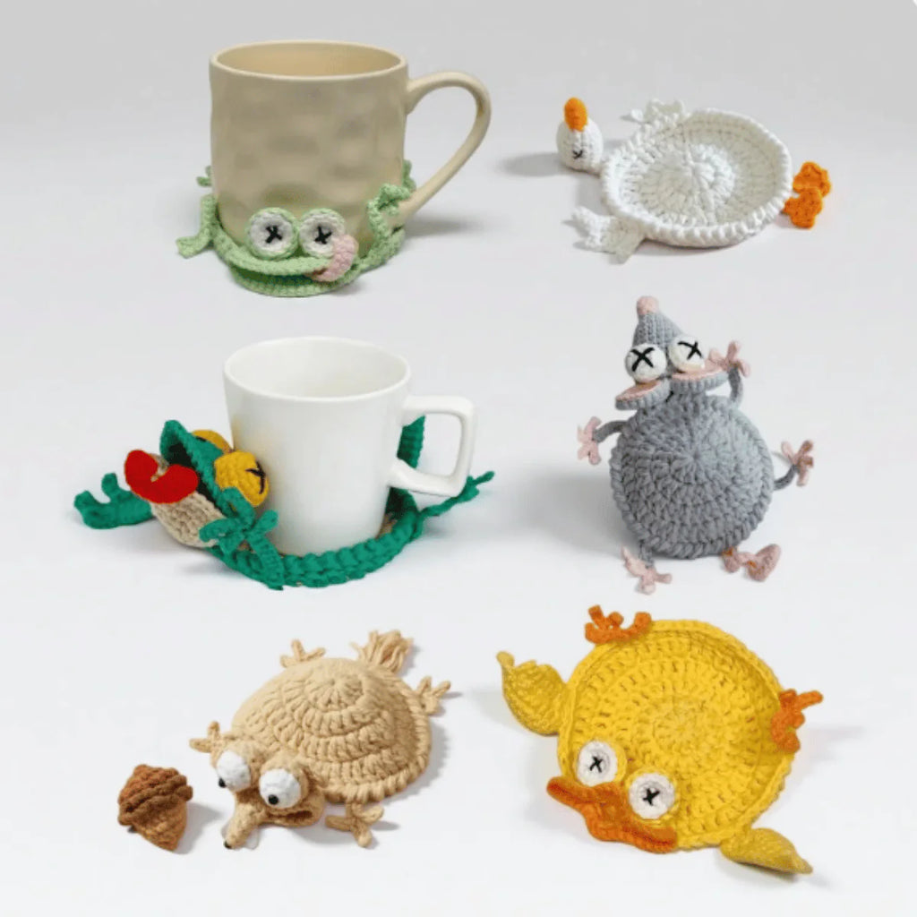 Crochet Coaster Pattern Bundle – Cute Handmade Mug Rug Set