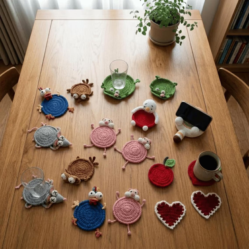 Floral Mug Rug & Coaster Crochet Pattern Bundle