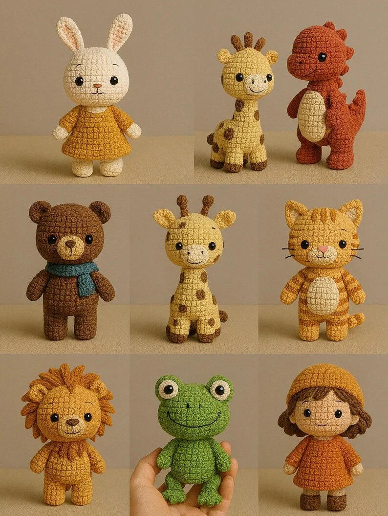 350+ Amigurumi Crochet Patterns Bundle – Animals, Dolls & Plushie PDF Collection