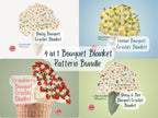 Bouquet Blanket Crochet Pattern Bundle – Floral Afghan & Granny Square PDF Collection