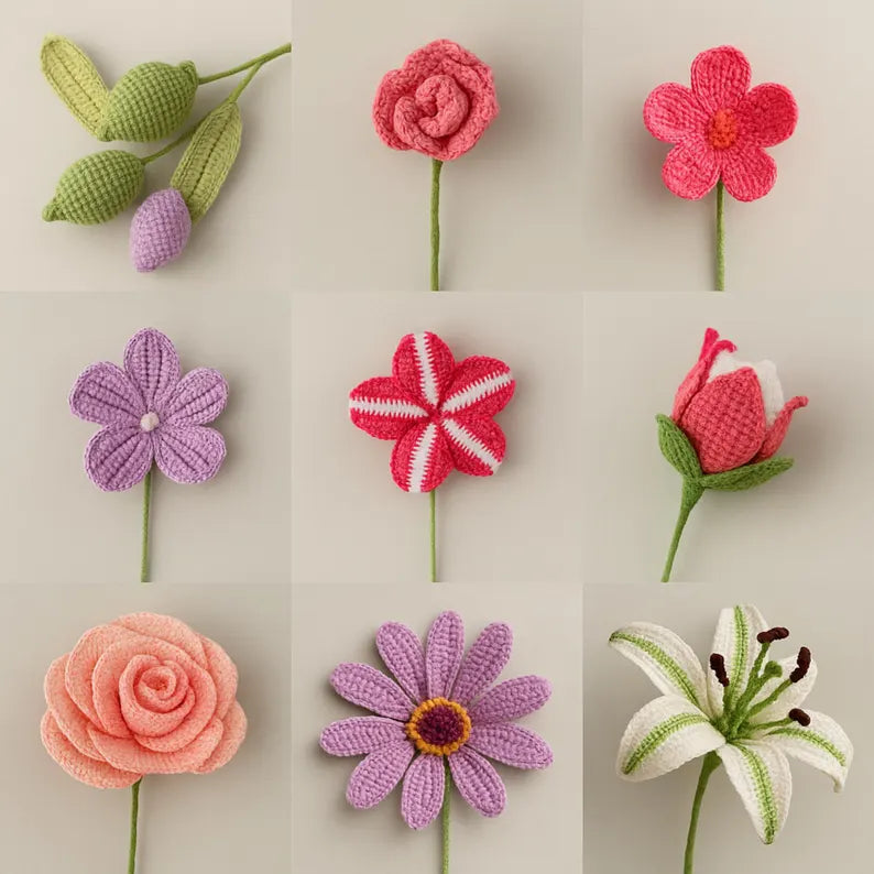 150+ Flower Crochet Pattern Bundle – Floral Bouquet & Botanical PDF Collection