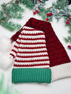 Wheat Stitch Santa & Elf Hat Crochet Pattern – Christmas Stocking Cap