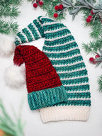Wheat Stitch Santa & Elf Hat Crochet Pattern – Christmas Stocking Cap