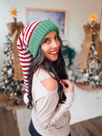 Wheat Stitch Santa & Elf Hat Crochet Pattern – Christmas Stocking Cap