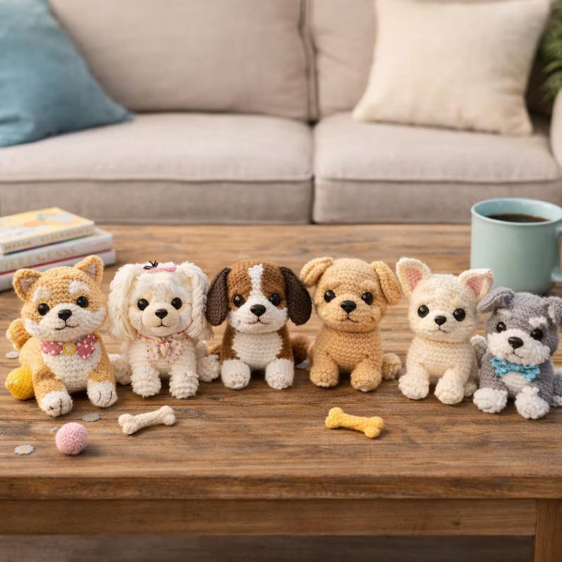 140 Dog Crochet Pattern Bundle PDF – Puppy Amigurumi Mega Collection