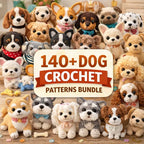 140 Dog Crochet Pattern Bundle PDF – Puppy Amigurumi Mega Collection