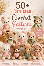 50+ Bear Crochet Pattern Bundle – Cute Teddy Bear & Amigurumi PDF Collection