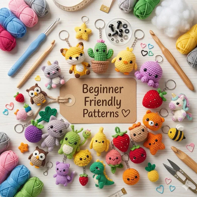 130+ Crochet Keychain Pattern Bundle