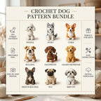 150+ Dog Crochet Pattern Bundle – Puppy & Dog Breed Amigurumi PDF Collection