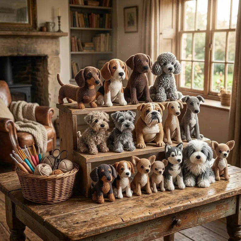 150+ Dog Crochet Pattern Bundle – Puppy & Dog Breed Amigurumi PDF Collection