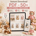 50+ Bear Crochet Pattern Bundle – Cute Teddy Bear & Amigurumi PDF Collection