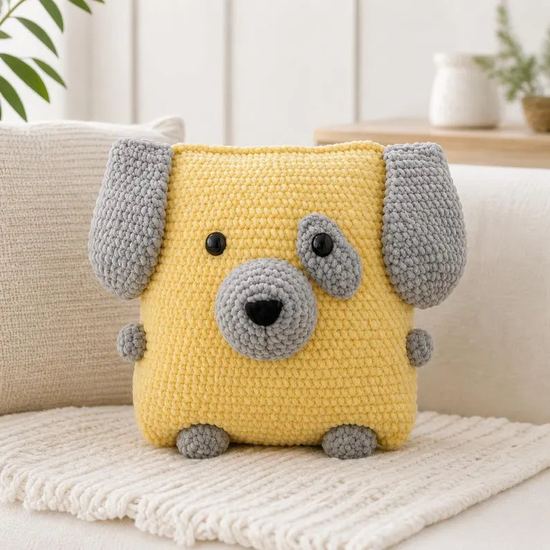 12 Animal Pillow Crochet Pattern Bundle – Cute Amigurumi Cushion PDF Collection