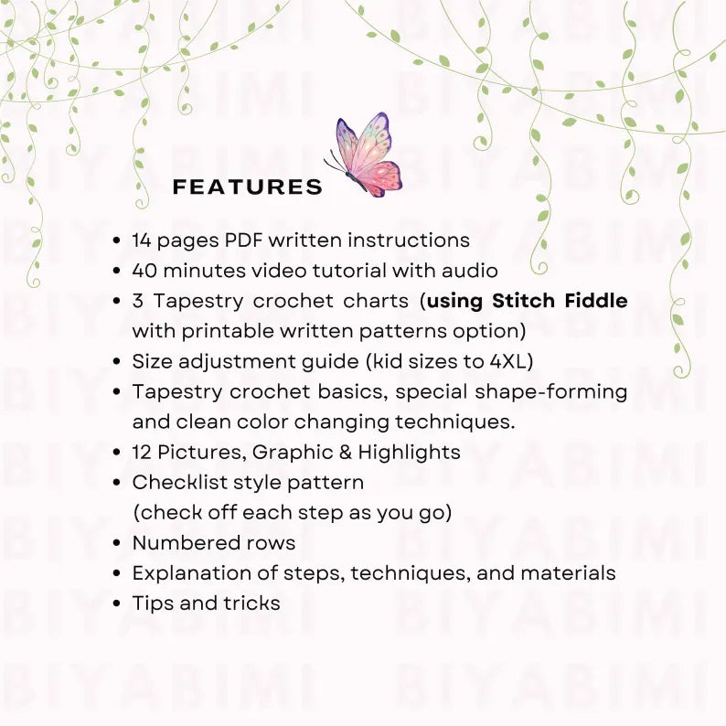 Monarch Butterfly Cardigan Crochet Pattern PDF – Granny Square Boho Sweater