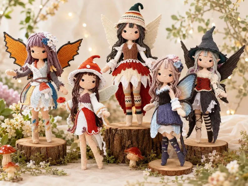 Fairy Dolls Crochet Pattern Bundle – Magical Amigurumi Collection