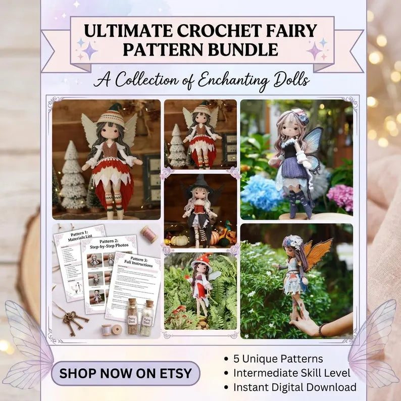 Fairy Dolls Crochet Pattern Bundle – Magical Amigurumi Collection