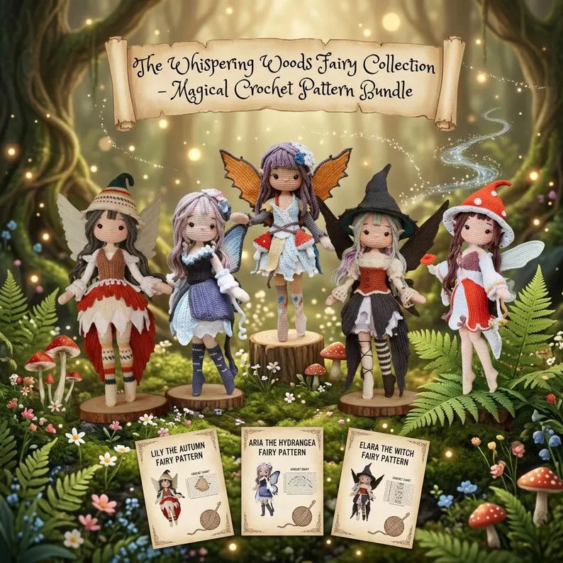 Fairy Dolls Crochet Pattern Bundle – Magical Amigurumi Collection