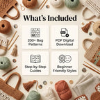 200+ Boho Crochet Bag & Pouch Pattern Bundle – Tote, Purse & Accessories PDF Collection