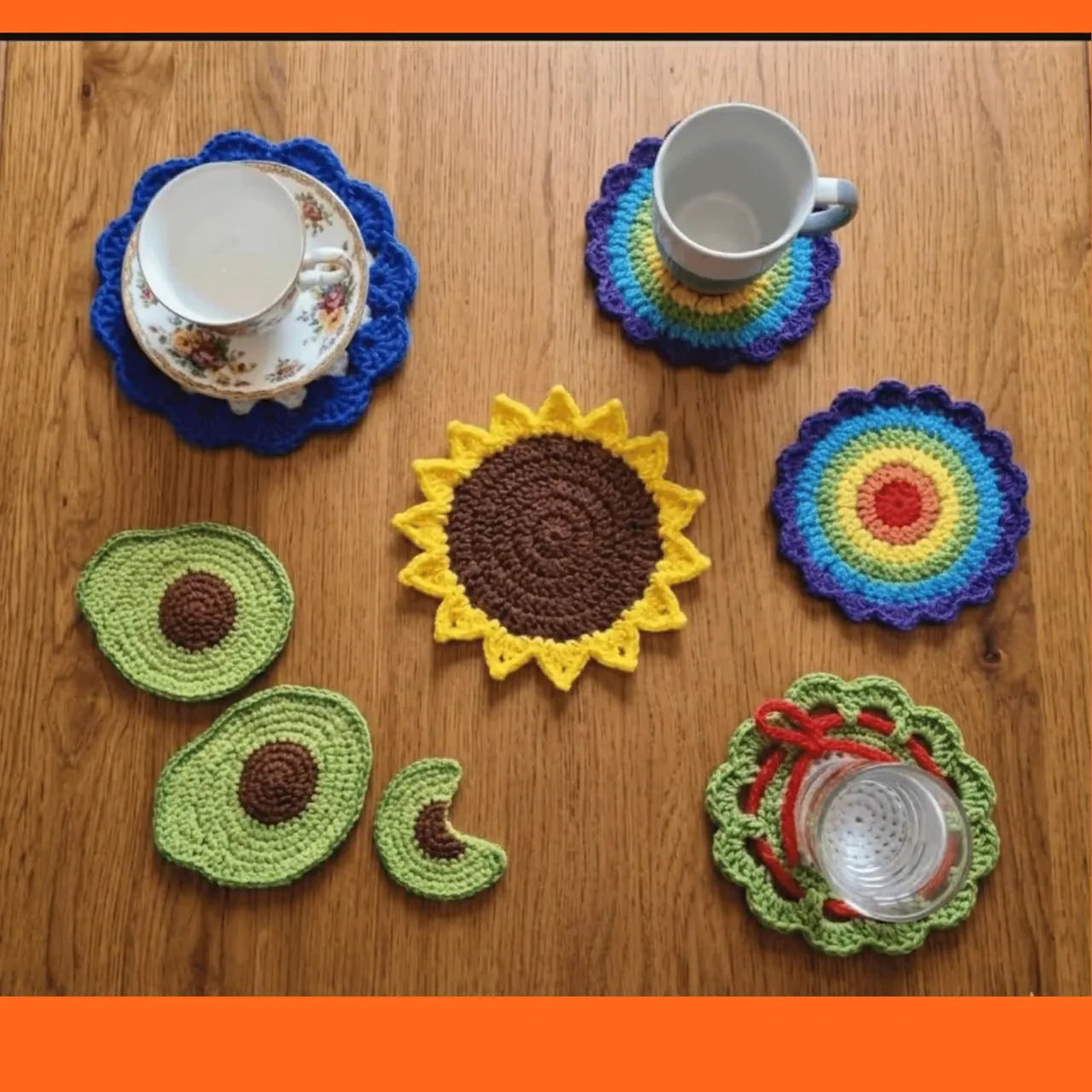 Floral Mug Rug & Coaster Crochet Pattern Bundle