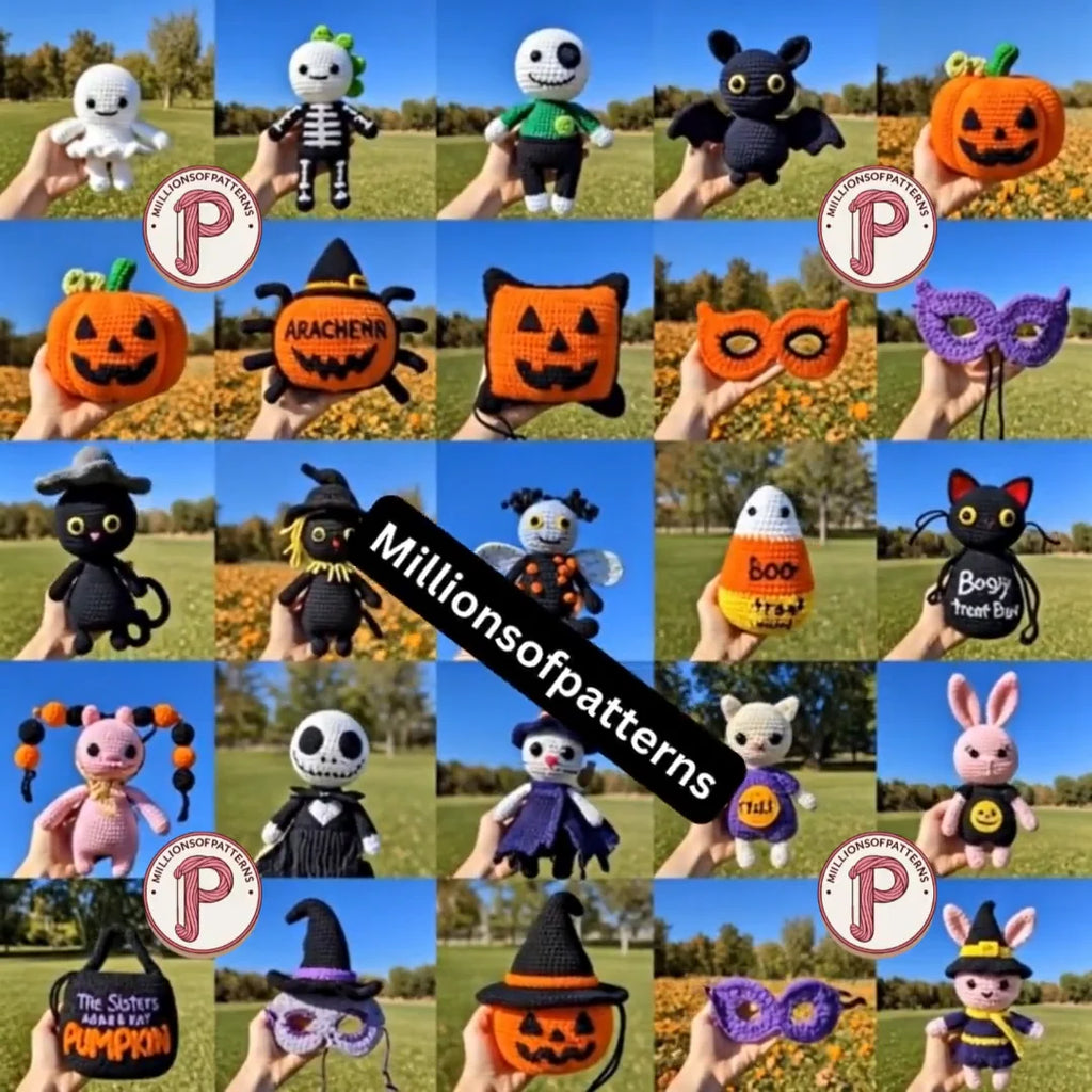 250+ Halloween Crochet Pattern Bundle – Spooky Amigurumi & Decor PDF Collection